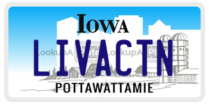 LIVACTN  license plate in IA
