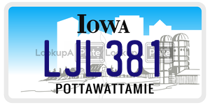 LJL381  license plate in IA