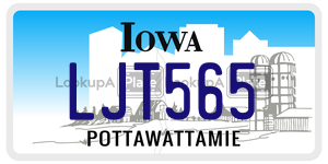 LJT565  license plate in IA