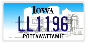 LL1196 license plate in Iowa