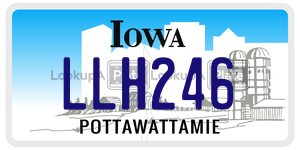 LLH246 license plate in Iowa