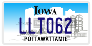 LLT062  license plate in IA