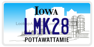 LMK28  license plate in IA