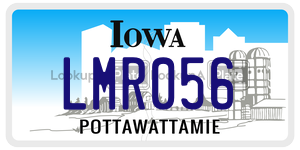 LMR056 license plate in Iowa