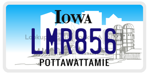 LMR856 license plate in Iowa