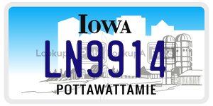 LN9914  license plate in IA