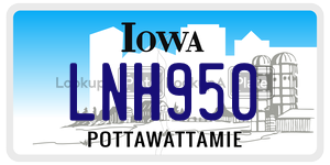 LNH950 license plate in Iowa