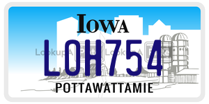LOH754  license plate in IA