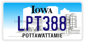 LPT388 license plate in Iowa