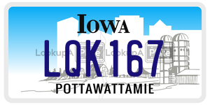 LQK167  license plate in IA