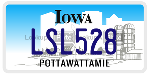 LSL528  license plate in IA