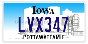 LVX347  license plate in IA