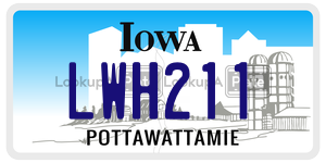 LWH211  license plate in IA