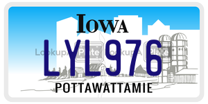 LYL976  license plate in IA
