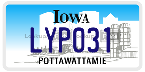 LYP031  license plate in IA