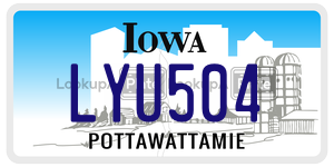 LYU504  license plate in IA