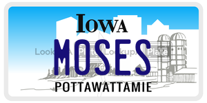 M0SES  license plate in IA