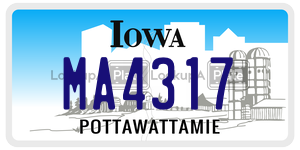 MA4317  license plate in IA