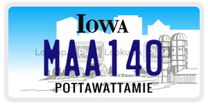 MAA140  license plate in IA