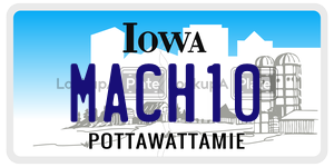 MACH10  license plate in IA