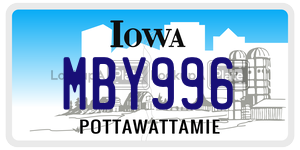 MBY996  license plate in IA
