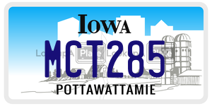 MCT285 license plate in Iowa