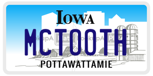 MCTOOTH  license plate in IA