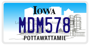 MDM578  license plate in IA