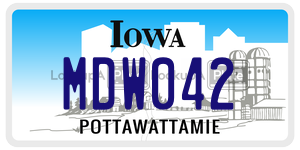 MDW042  license plate in IA