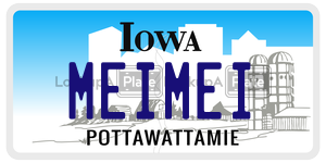 MEIMEI  license plate in IA