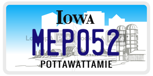 MEP052  license plate in IA