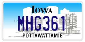 MHG361  license plate in IA