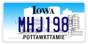 MHJ198  license plate in IA