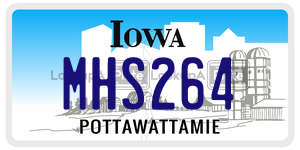 MHS264  license plate in IA