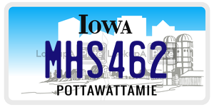 MHS462  license plate in IA