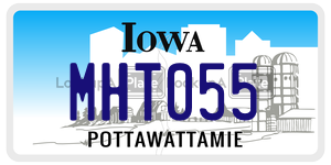 MHT055 license plate in Iowa