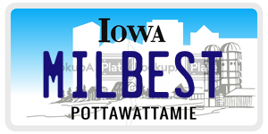 MILBEST  license plate in IA