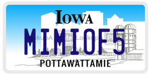 MIMIOF5 license plate in Iowa