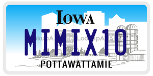 MIMIX1O  license plate in IA