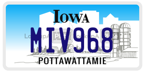 MIV968  license plate in IA