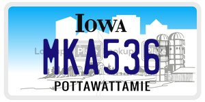 MKA536  license plate in IA