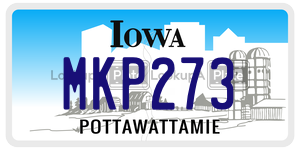 MKP273  license plate in IA