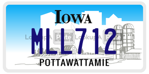 MLL712  license plate in IA