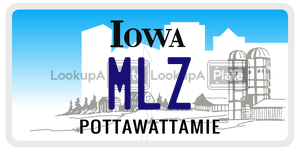 MLZ license plate in Iowa