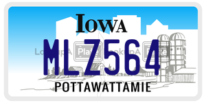 MLZ564  license plate in IA