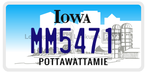 MM5471  license plate in IA