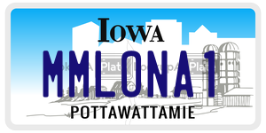 MMLONA1  license plate in IA