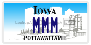 MMM  license plate in IA