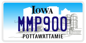 MMP900  license plate in IA