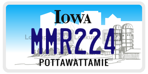 MMR224 license plate in Iowa